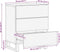 vidaXL - Nachtkastje - 50x34x62 - cm - massief - mangohout