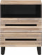 vidaXL - Nachtkastje - 50x34x62 - cm - massief - ruw - mangohout