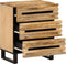 vidaXL - Nachtkastje - 50x34x62 - cm - massief - ruw - mangohout