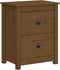 vidaXL - Nachtkastje - 50x35x61,5 - cm - massief - grenenhout - honingbruin