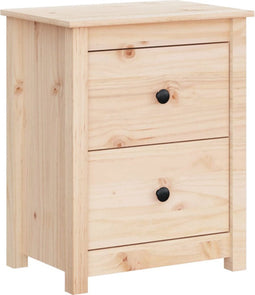 vidaXL - Nachtkastje - 50x35x61,5 - cm - massief - grenenhout