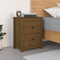 vidaXL - Nachtkastje - 50x35x61,5 - cm - massief - grenenhout - honingbruin