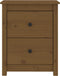 vidaXL - Nachtkastje - 50x35x61,5 - cm - massief - grenenhout - honingbruin