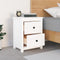 vidaXL - Nachtkastje - 50x35x61,5 - cm - massief - grenenhout - wit
