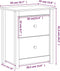 vidaXL - Nachtkastje - 50x35x61,5 - cm - massief - grenenhout - wit
