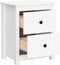 vidaXL - Nachtkastje - 50x35x61,5 - cm - massief - grenenhout - wit