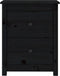 vidaXL - Nachtkastje - 50x35x61,5 - cm - massief - grenenhout - zwart