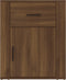 vidaXL - Nachtkastje - 50x36x60 - cm - bewerkt - hout - bruin - eikenkleur