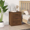 vidaXL - Nachtkastje - 50x36x60 - cm - bewerkt - hout - bruin - eikenkleur