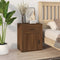 vidaXL - Nachtkastje - 50x36x60 - cm - bewerkt - hout - bruin - eikenkleur