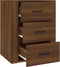 vidaXL - Nachtkastje - 50x36x60 - cm - bewerkt - hout - bruin - eikenkleur