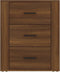 vidaXL - Nachtkastje - 50x36x60 - cm - bewerkt - hout - bruin - eikenkleur
