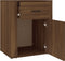 vidaXL - Nachtkastje - 50x36x60 - cm - bewerkt - hout - bruin - eikenkleur