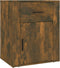 vidaXL - Nachtkastje - 50x36x60 - cm - bewerkt - hout - gerookt - eikenkleurig