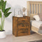 vidaXL - Nachtkastje - 50x36x60 - cm - bewerkt - hout - gerookt - eikenkleurig