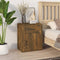 vidaXL - Nachtkastje - 50x36x60 - cm - bewerkt - hout - gerookt - eikenkleurig