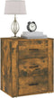 vidaXL - Nachtkastje - 50x36x60 - cm - bewerkt - hout - gerookt - eikenkleurig