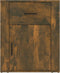 vidaXL - Nachtkastje - 50x36x60 - cm - bewerkt - hout - gerookt - eikenkleurig