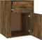 vidaXL - Nachtkastje - 50x36x60 - cm - bewerkt - hout - gerookt - eikenkleurig