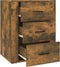 vidaXL - Nachtkastje - 50x36x60 - cm - bewerkt - hout - gerookt - eikenkleurig
