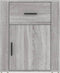 vidaXL - Nachtkastje - 50x36x60 - cm - bewerkt - hout - grijs - sonoma - eikenkleurig