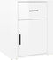 vidaXL - Nachtkastje - 50x36x60 - cm - bewerkt - hout - hoogglans - wit