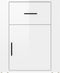 vidaXL - Nachtkastje - 50x36x60 - cm - bewerkt - hout - hoogglans - wit