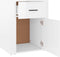 vidaXL - Nachtkastje - 50x36x60 - cm - bewerkt - hout - hoogglans - wit