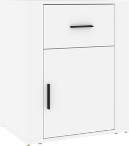 vidaXL - Nachtkastje - 50x36x60 - cm - bewerkt - hout - wit