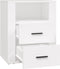 vidaXL - Nachtkastje - 50x36x60 - cm - bewerkt - hout - wit
