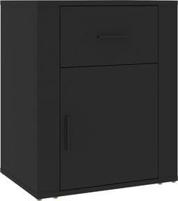 vidaXL - Nachtkastje - 50x36x60 - cm - bewerkt - hout - zwart