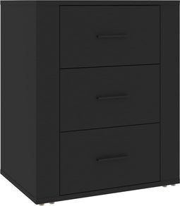 vidaXL - Nachtkastje - 50x36x60 - cm - bewerkt - hout - zwart
