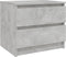 vidaXL - Nachtkastje - 50x39x43,5 - cm - bewerkt - hout - betongrijs