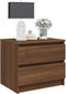 vidaXL - Nachtkastje - 50x39x43,5 - cm - bewerkt - hout - bruin - eikenkleur