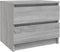 vidaXL - Nachtkastje - 50x39x43,5 - cm - bewerkt - hout - grijs - sonoma - eikenkleur
