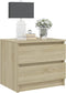 vidaXL - Nachtkastje - 50x39x43,5 - cm - bewerkt - hout - sonoma - eikenkleurig