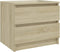 vidaXL - Nachtkastje - 50x39x43,5 - cm - bewerkt - hout - sonoma - eikenkleurig