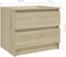 vidaXL - Nachtkastje - 50x39x43,5 - cm - bewerkt - hout - sonoma - eikenkleurig