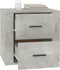 vidaXL - Nachtkastje - 50x39x47 - cm - betongrijs
