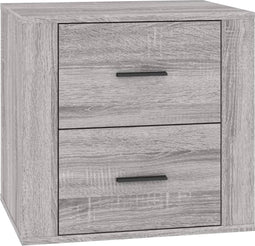 vidaXL - Nachtkastje - 50x39x47 - cm - grijs - sonoma - eikenkleurig