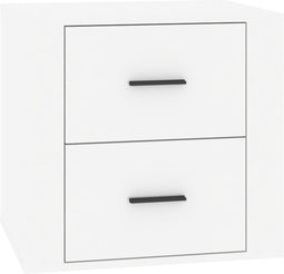 vidaXL - Nachtkastje - 50x39x47 - cm - hoogglans - wit
