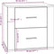 vidaXL - Nachtkastje - 50x39x47 - cm - hoogglans - wit
