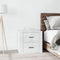 vidaXL - Nachtkastje - 50x39x47 - cm - hoogglans - wit