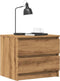 vidaXL - Nachtkastje - 50x40x43.5 - cm - bewerkt - hout - artisanaal - eikenkleurig