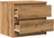 vidaXL - Nachtkastje - 50x40x43.5 - cm - bewerkt - hout - artisanaal - eikenkleurig