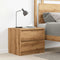 vidaXL - Nachtkastje - 50x40x43.5 - cm - bewerkt - hout - artisanaal - eikenkleurig