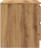 vidaXL - Nachtkastje - 50x40x43.5 - cm - bewerkt - hout - artisanaal - eikenkleurig