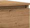 vidaXL - Nachtkastje - 50x40x43.5 - cm - bewerkt - hout - artisanaal - eikenkleurig