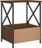 vidaXL - Nachtkastje - 50x41x65 - cm - bewerkt - hout - bruin - eikenkleur