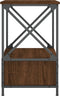 vidaXL - Nachtkastje - 50x41x65 - cm - bewerkt - hout - bruin - eikenkleur